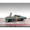 “Car Wash Girls” Set 1 Dorothy and Barbara 2 Piece Figure for 1/43 Scale Models by American Diorama