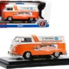 1960 Volkswagen Delivery Van “EMPI” Orange and Cream Limited Edition to 7000 pieces Worldwide 1/24 Diecast Model by M2 Machines