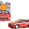 2001 Nissan Skyline GT-R (R34) #1 Red with White Stripes “Shell Racing” “Shell Oil Special Edition” Series 1 1/64 Diecast Model Car by Greenlight