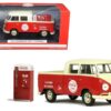 1963 Volkswagen Type 2 T1 Coca Cola Pickup  with Metal Vending Machine 1/24 Diecast Model Car by Motor City Classics