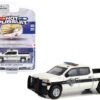 2022 Chevrolet Silverado SSV Pickup Truck White Metallic “General Motors Fleet Police” “Hot Pursuit” Series 44 1/64 Diecast Model Car by Greenlight