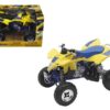 Suzuki Quad Racer R450 ATV Yellow and Blue 1/12 Diecast Model by New Ray