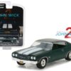 1970 Chevrolet Chevelle SS 396 Green with White Stripes “John Wick: Chapter 2” (2017) Movie “Hollywood Series” Release 18 1/64 Diecast Model Car by Greenlight