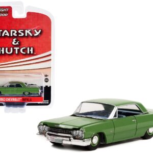 1963 Chevrolet Impala Green with Blue Interior “Starsky and Hutch” (1975-1979) TV Series Hollywood Special Edition Series 2 1/64 Diecast Model Car by Greenlight