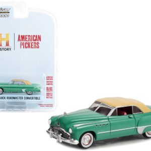 1949 Buick Roadmaster Convertible Green with Tan Soft Top “American Pickers” (2010-Current) TV Series “Hollywood Series” Release 37 1/64 Diecast Model Car by Greenlight