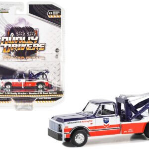 1968 Chevrolet C-30 Dually Wrecker Tow Truck Red White and Blue “Standard Oil Road Service” “Dually Drivers” Series 13 1/64 Diecast Model Car by Greenlight