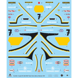 Skill 5 Model Kit Suzuki RG 500 XR27 Motorcycle #7 Barry Sheene “Heron Team” (1978) 1/9 Scale Model by Italeri