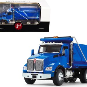 Kenworth T880 Dump Truck Surf Blue Metallic 1/50 Diecast Model by First Gear