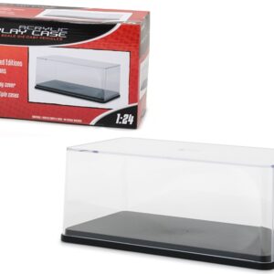 Collectible Display Show Case with Black Plastic Base for 1/24 Scale Models by Greenlight