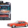 1989 Chevrolet Caprice Classic Lowrider Custom Red Orange with Yellow Stripes “California Lowriders” Series 3 1/64 Diecast Model Car by Greenlight