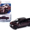 2020 Ford F-150 Lariat FX4 Pickup Truck Magma Red Metallic with Stripes “Muscle Trucks” Limited Edition 1/64 Diecast Model Car by Auto World