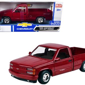 1992 Chevrolet 454 SS Pickup Truck Red Metallic 1/24 Diecast Model Car by Motormax