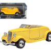 1934 Ford Coupe Yellow 1/24 Diecast Car Model by Motormax