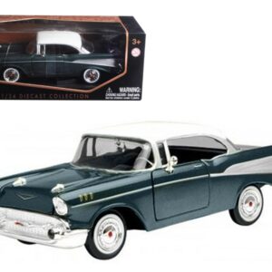 1957 Chevrolet Bel Air Green 1/24 Diecast Model Car by Motormax