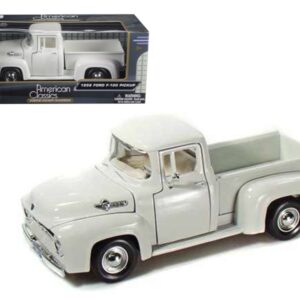 1956 Ford F-100 Pickup Truck White 1/24 Diecast Model Car by Motormax