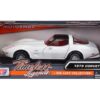 1979 Chevrolet Corvette C3 White with Black Top and Red Interior “Timeless Legends” Series 1/24 Diecast Car Model by Motormax