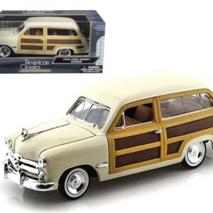 1949 Ford Woody Wagon Beige 1/24 Diecast Model Car by Motormax