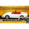 1986 Chevrolet Corvette C4 Convertible White with Red Interior “History of Corvette” Series 1/24 Diecast Model Car by Motormax