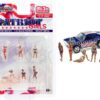 “Patriot Girls” 6 piece Diecast Figurines Set Limited Edition to 4800 pieces Worldwide for 1/64 Scale Models by American Diorama