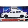 2013 Ford Police Interceptor Unmarked White “Custom Builder’s Kit” Series 1/24 Diecast Model Car by Motormax