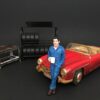 Mechanic Larry Taking Break Figurine for 1/24 Scale Models by American Diorama