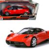 Pagani Huayra Bright Red with Chrome Wheels 1/24 Diecast Model Car by Motormax