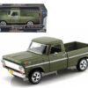 1969 Ford F-100 Pickup Truck Green 1/24 Diecast Model Car by Motormax