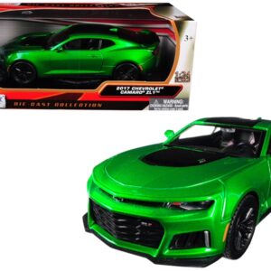 2017 Chevrolet Camaro ZL1 Metallic Green 1/24 Diecast Car Model by Motormax