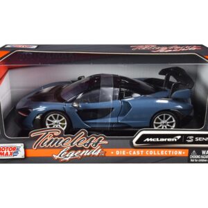 McLaren Senna Gray Metallic and Black “Timeless Legends” 1/24 Diecast Model Car by Motormax