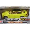 BMW M3 Coupe Neon Yellow with Matt Black Top and Stripes “GT Racing” Series 1/24 Diecast Model Car by Motormax