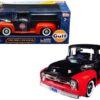 1956 Ford F-100 Pickup Truck “Gulf” Dark Blue and Red 1/24 Diecast Model Car by Motormax