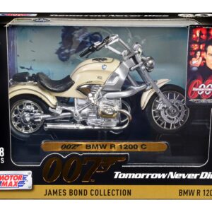 BMW R 1200 C Motorcycle Cream James Bond 007 “Tomorrow Never Dies” (1997) Movie “James Bond Collection” Series 1/18 Diecast Model Car by Motormax