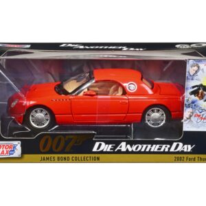 2002 Ford Thunderbird Orange James Bond 007 “Die Another Day” (2002) Movie “James Bond Collection” Series 1/24 Diecast Model Car by Motormax