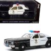 1977 Dodge Monaco “Metropolitan Police” Black and White “The Terminator” (1984) Movie 1/24 Diecast Model Car by Greenlight