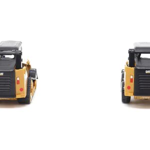 CAT Caterpillar 272D2 Skid Steer Loader Yellow and CAT Caterpillar 297D2 Compact Track Loader Yellow Set of 2 pieces 1/64 Diecast Models by Diecast Masters