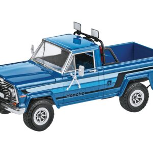 Level 4 Model Kit 1980 Jeep Honcho Pickup Truck “Ice Patrol” with Snowmobile 1/24 Scale Model by Revell