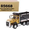 CAT Caterpillar CT660 SBFA with Ox Bodies Stampede Dump Truck Yellow and Black 1/50 Diecast Model by Diecast Masters