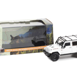 2014 Jeep Wrangler Unlimited Rubicon X Off-Road Bright White “Jeep Official Badge of Honor The Rubicon Trail Lake Tahoe California” 1/43 Diecast Model Car by Greenlight