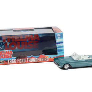 1966 Ford Thunderbird Convertible Light Blue Metallic with White Interior “Thelma & Louise” (1991) Movie “Hollywood” Series 1/43 Diecast Model Car by Greenlight