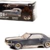 1967 Ford Mustang Coupe Matt Black with White Stripes (Weathered) (Adonis Creed’s) “Creed II” (2018) Movie 1/43 Diecast Model Car by Greenlight