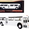 Flxible 53102 Transit Bus with A/C Unit Blank White “Vintage Bus & Motorcoach Collection” 1/87 Diecast Model by Iconic Replicas