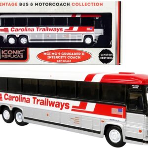 1980 MCI MC-9 Crusader II Intercity Coach Bus “Atlanta” “Carolina Trailways” “Vintage Bus & Motorcoach Collection” 1/87 (HO) Diecast Model by Iconic Replicas