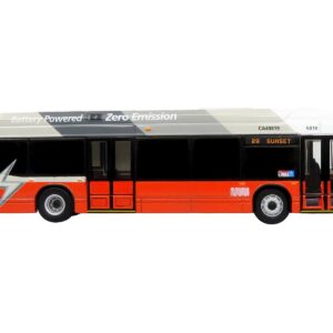 Nova Bus LFSe Electric Transit Bus San Francisco MUNI “29 Sunset” Limited Edition to 504 pieces Worldwide “The Bus and Motorcoach Collection” 1/87 (HO) Diecast Model by Iconic Replicas