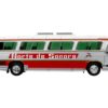 Dina 323-G2 Olimpico Coach Bus “Norte de Sonora” White and Silver with Red Stripes Limited Edition to 504 pieces Worldwide “The Bus and Motorcoach Collection” 1/87 (HO) Diecast Model by Iconic Replicas