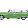 1954 Buick Century Estate Wagon Willow Green and White 1/87 (HO) Scale Diecast Model Car by Oxford Diecast