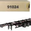 40′ Skeleton Trailer Black “Transport Series” 1/50 Diecast Model by Diecast Masters