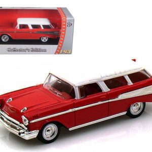 1957 Chevrolet Nomad Red with White Top 1/43 Diecast Model Car by Road Signature