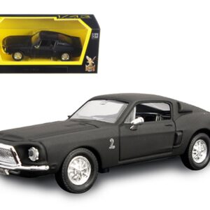 1968 Ford Mustang Shelby GT500 KR Matt Black 1/43 Diecast Model Car by Road Signature