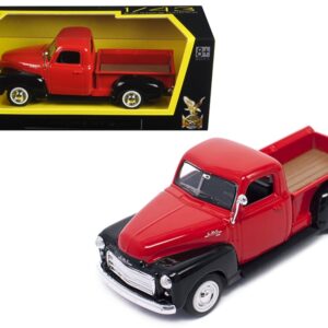 1950 GMC Pickup Truck Red and Black 1/43 Diecast Model Car by Road Signature