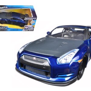 Brian’s 2009 Nissan GTR R35 Blue “Fast & Furious 7” Movie 1/24 Diecast Model Car by Jada